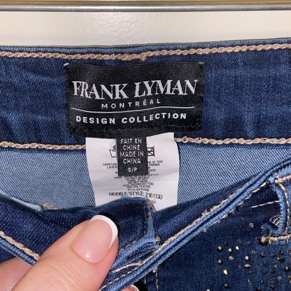 Frank Lyman ⚜️  Lace and Sparkle Jeans - Picture 4 of 7